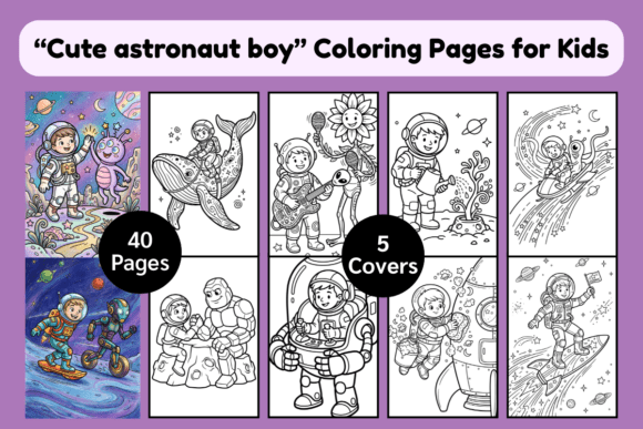 40 Cute Astronaut Boy Coloring Pages