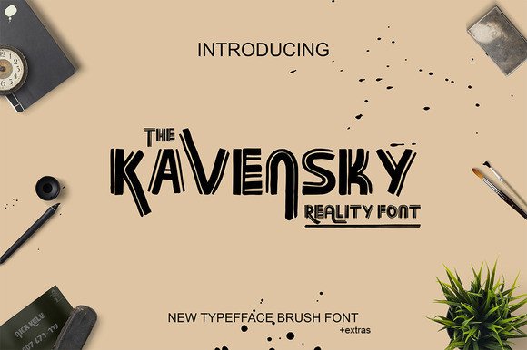 Kavensky: A Versatile Brush Font for Creative Projects