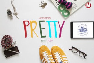 Pretty: A Handmade Brush Font for Creative Expression