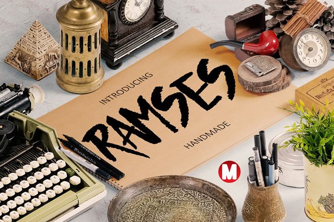 Ramses: A Bold and Versatile Handmade Typeface for Creative Projects
