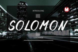 Solomon: A Modern Handmade Typeface for Creative Expression