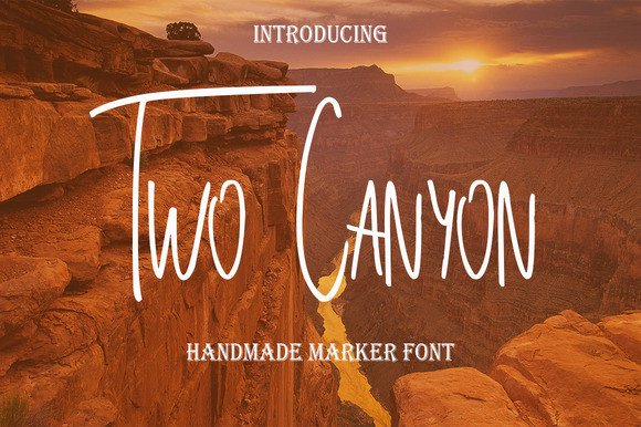 Two Canyon: A Playful Handmade Marker Font for Creative Expression